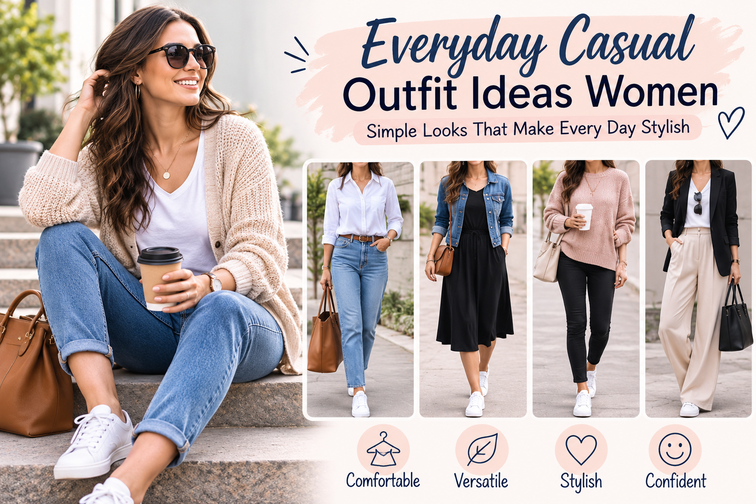 Everyday Casual Outfit Ideas Women: Simple Looks That Make Every Day Feel Stylish Everyday Casual Outfit Ideas Women: Simple Looks That Make Every Day Feel Stylish