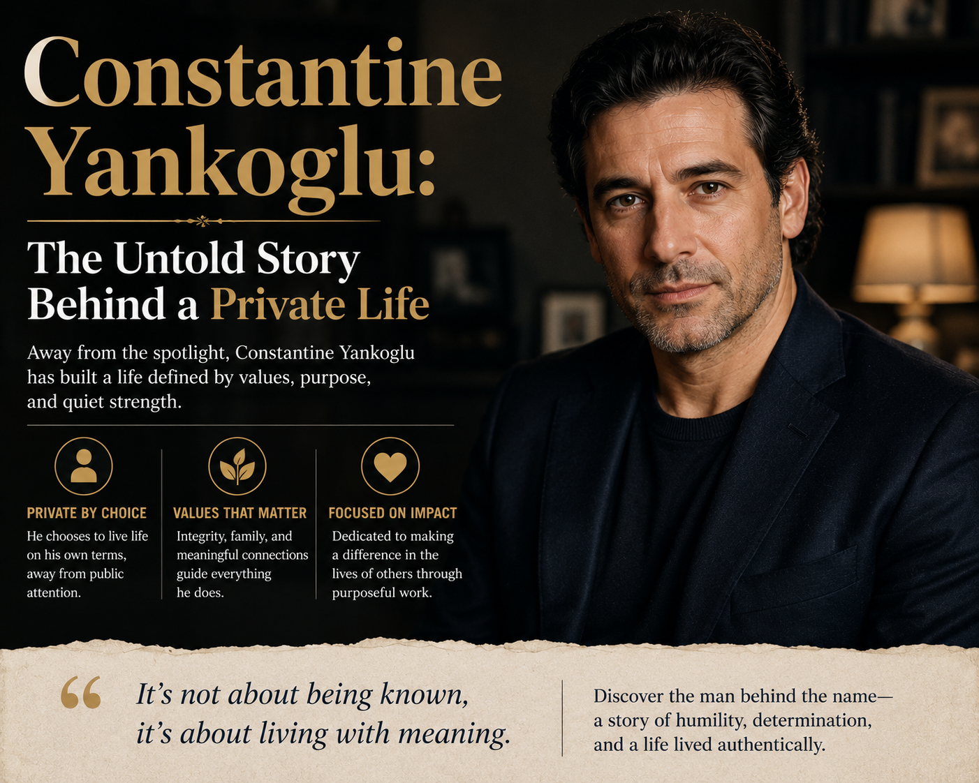 Constantine Yankoglu: The Untold Story Behind a Private Life