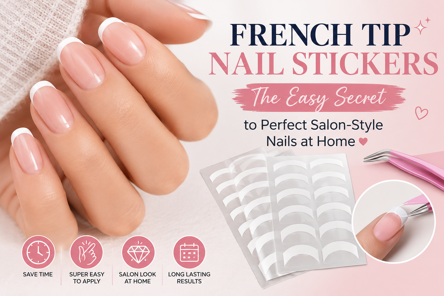 french tip nail stickers​