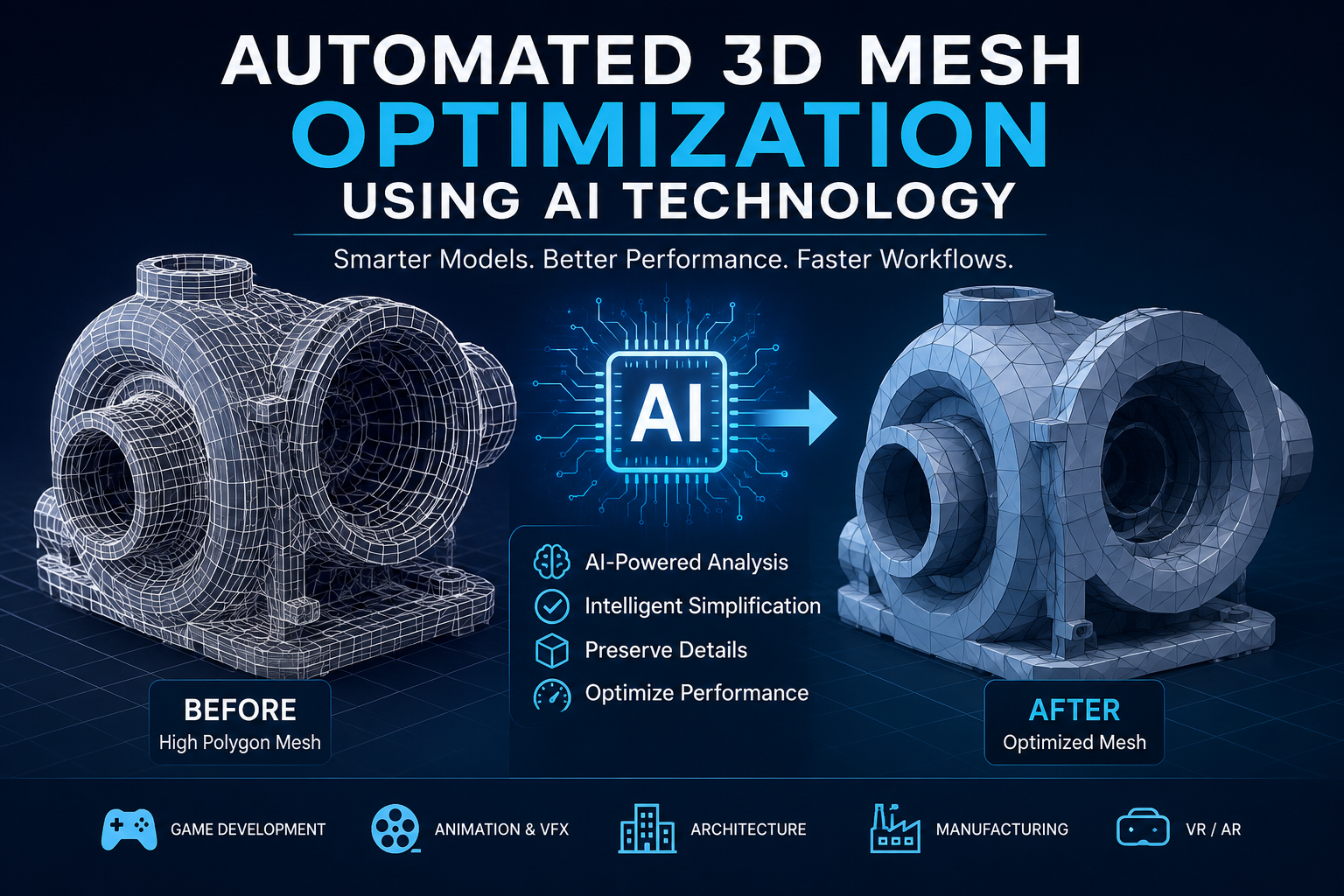 Automated 3D Mesh Optimization Using AI Technology: A Smarter Way to Build High-Quality 3D Models